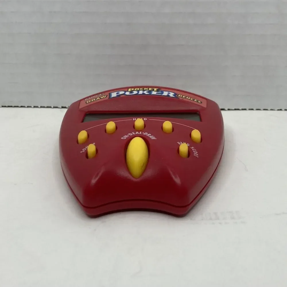 Radica Pocket Poker Handheld Game Deuces Draw Electronic Poker 1999 VTG *TESTED*